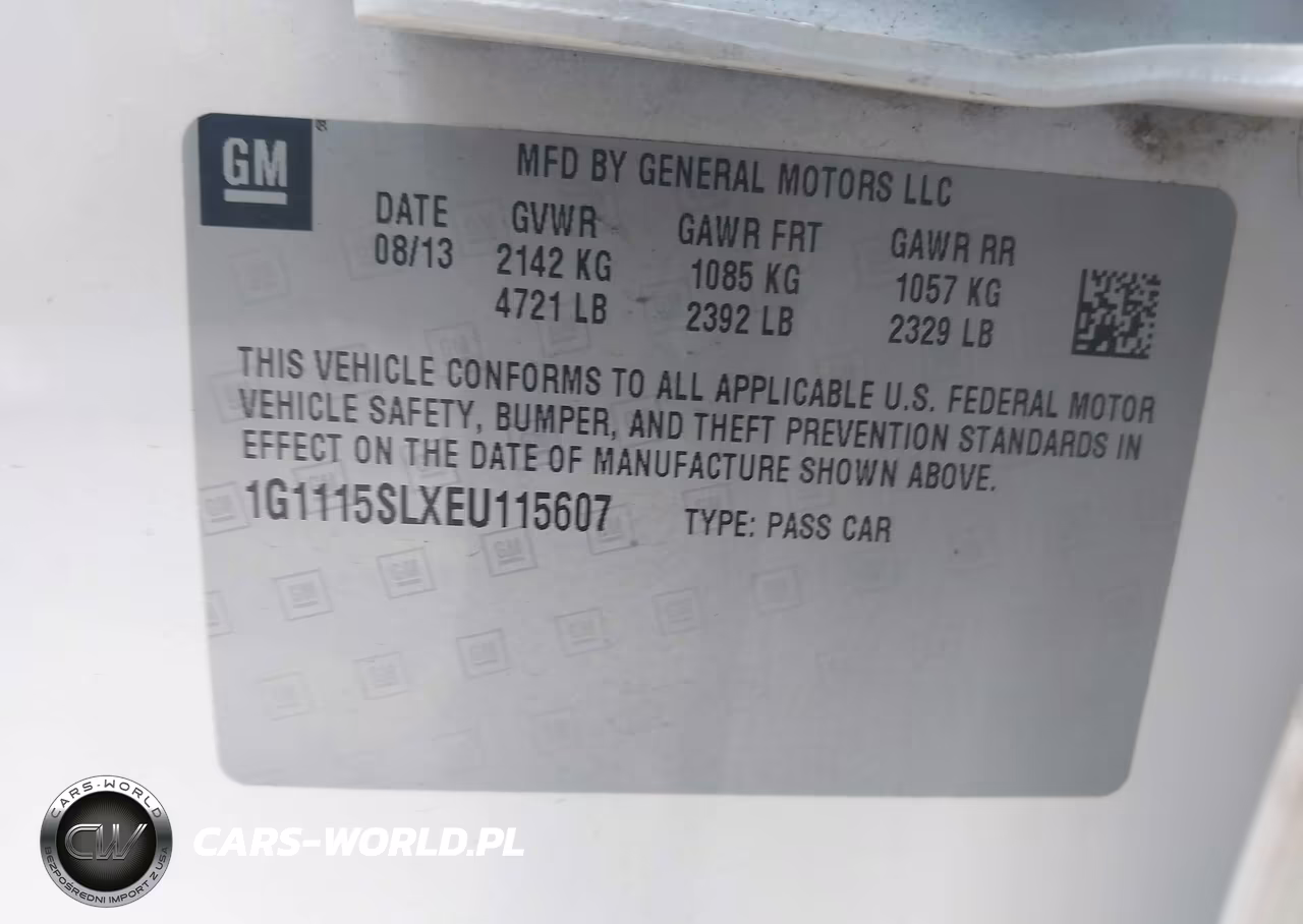 2014 Chevrolet Impala 1Lt VIN:1G1115SLXEU115607 - 9