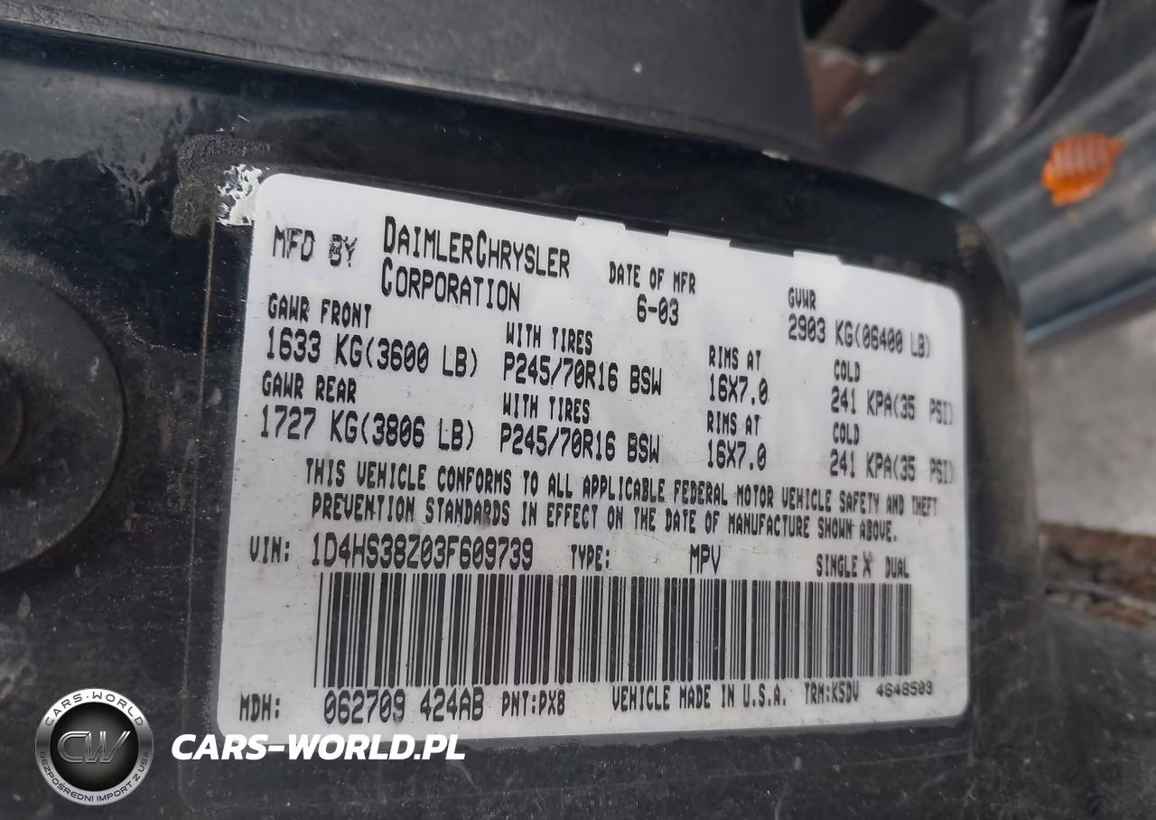 2003 Dodge Durango Sport-Sxt VIN:1D4HS38Z03F609739 - 9