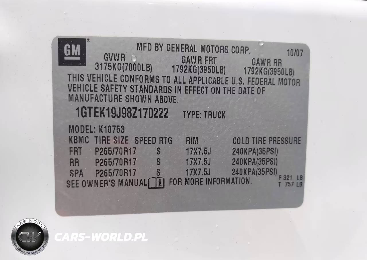 2008 GMC Sierra 1500 Sle2 VIN:1GTEK19J98Z170222 - 9