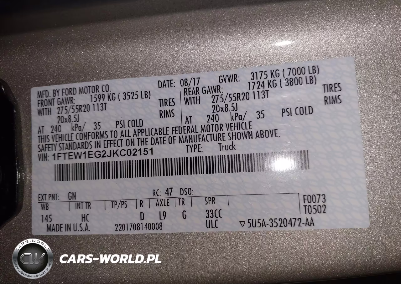 2018 Ford F-150 Lariat VIN:1FTEW1EG2JKC02151 - 9