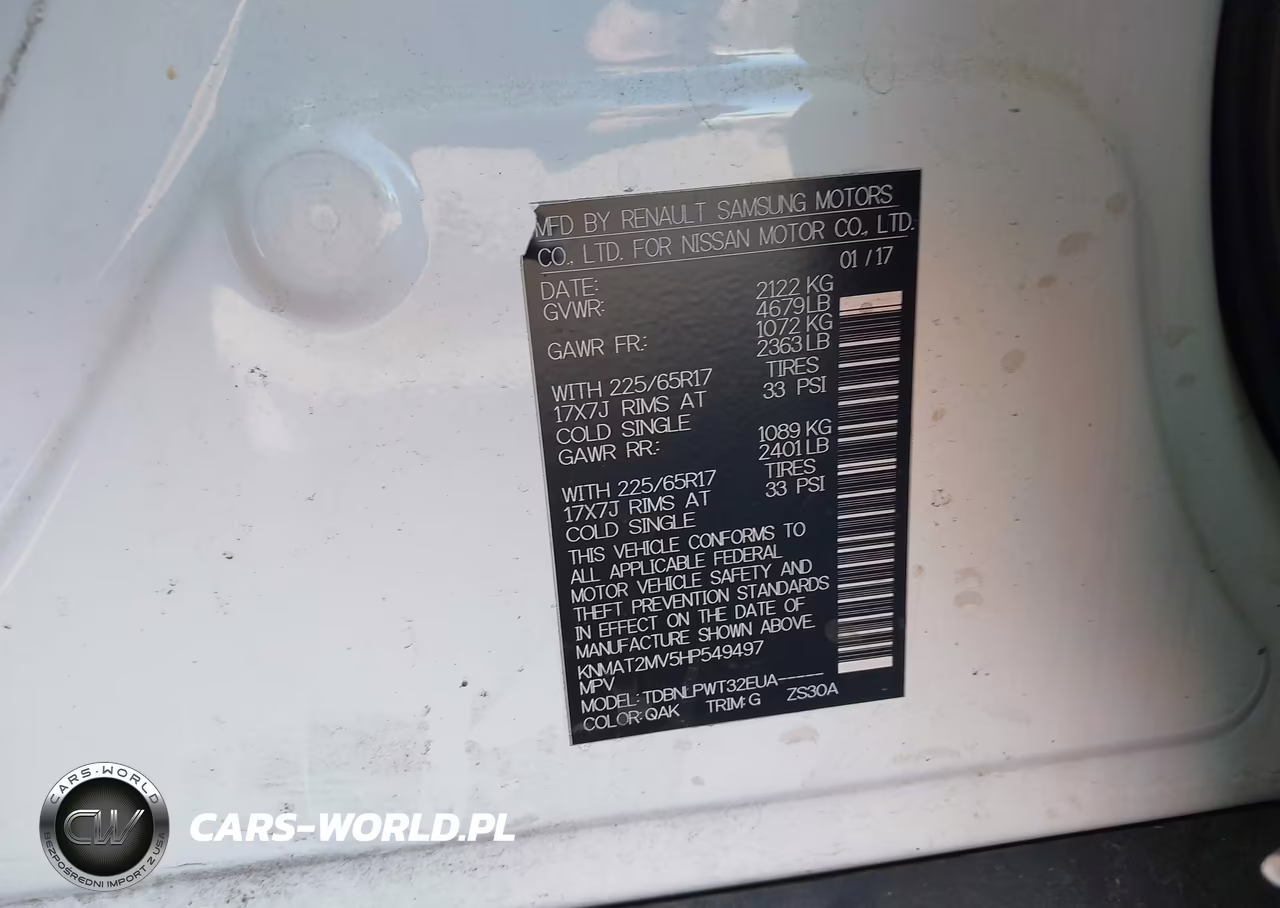 2017 Nissan Rogue S VIN:KNMAT2MV5HP549497 - 9