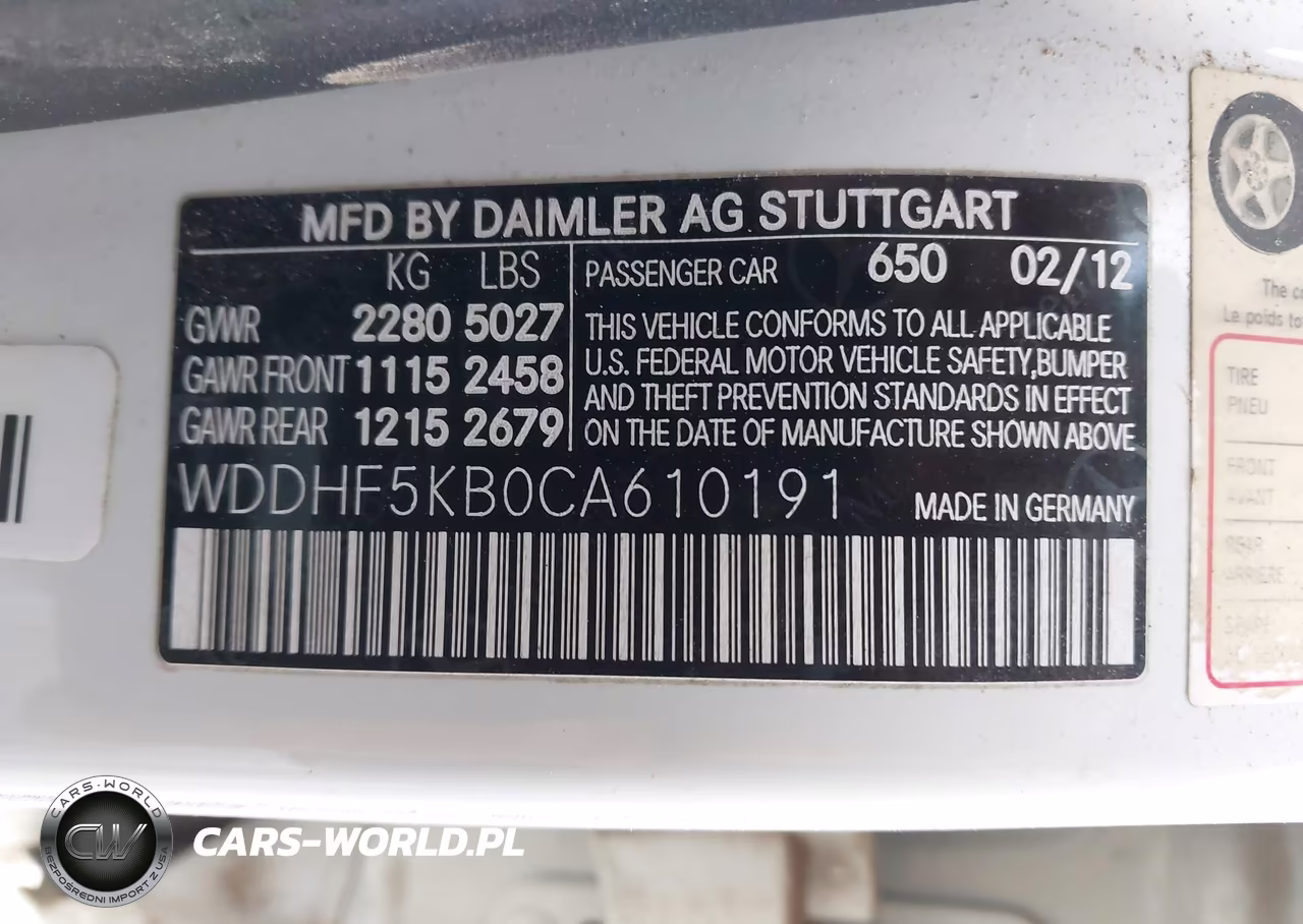 2012 Mercedes-Benz E 350 VIN:WDDHF5KB0CA610191 - 9