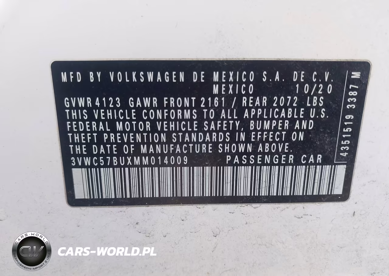 2021 Volkswagen Jetta 1.4T R-Line-1.4T S-1.4T Se VIN:3VWC57BUXMM014009 - 9
