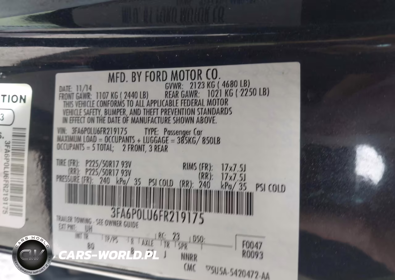 2015 Ford Fusion Hybrid Se VIN:3FA6P0LU6FR219175 - 9