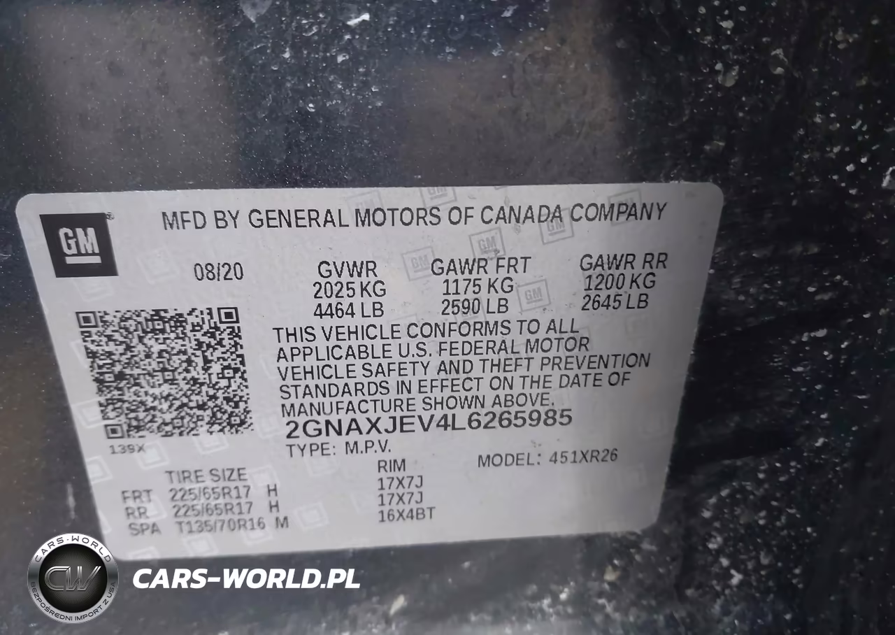 2020 Chevrolet Equinox Fwd 2Fl VIN:2GNAXJEV4L6265985 - 9