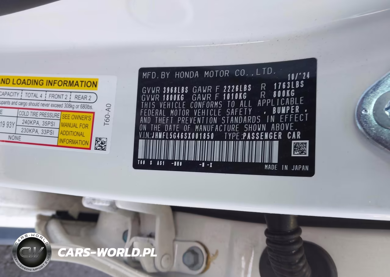 2025 Honda Civic Type R VIN:JHMFL5G46SX001850 - 9