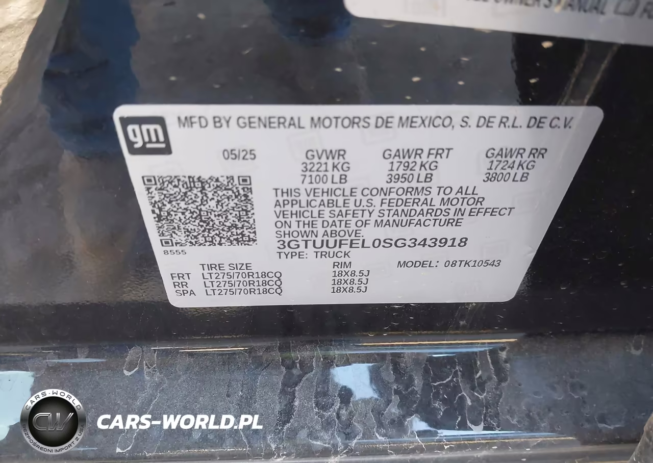2025 GMC Sierra 1500 VIN:3GTUUFEL0SG343918 - 9