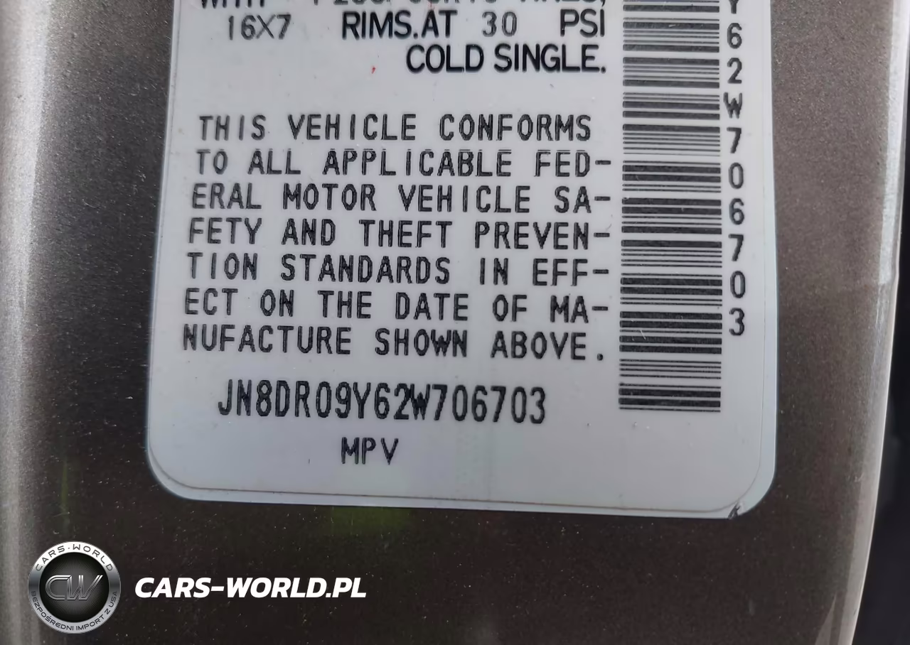 2002 Nissan Pathfinder Se VIN:JN8DR09Y62W706703 - 9