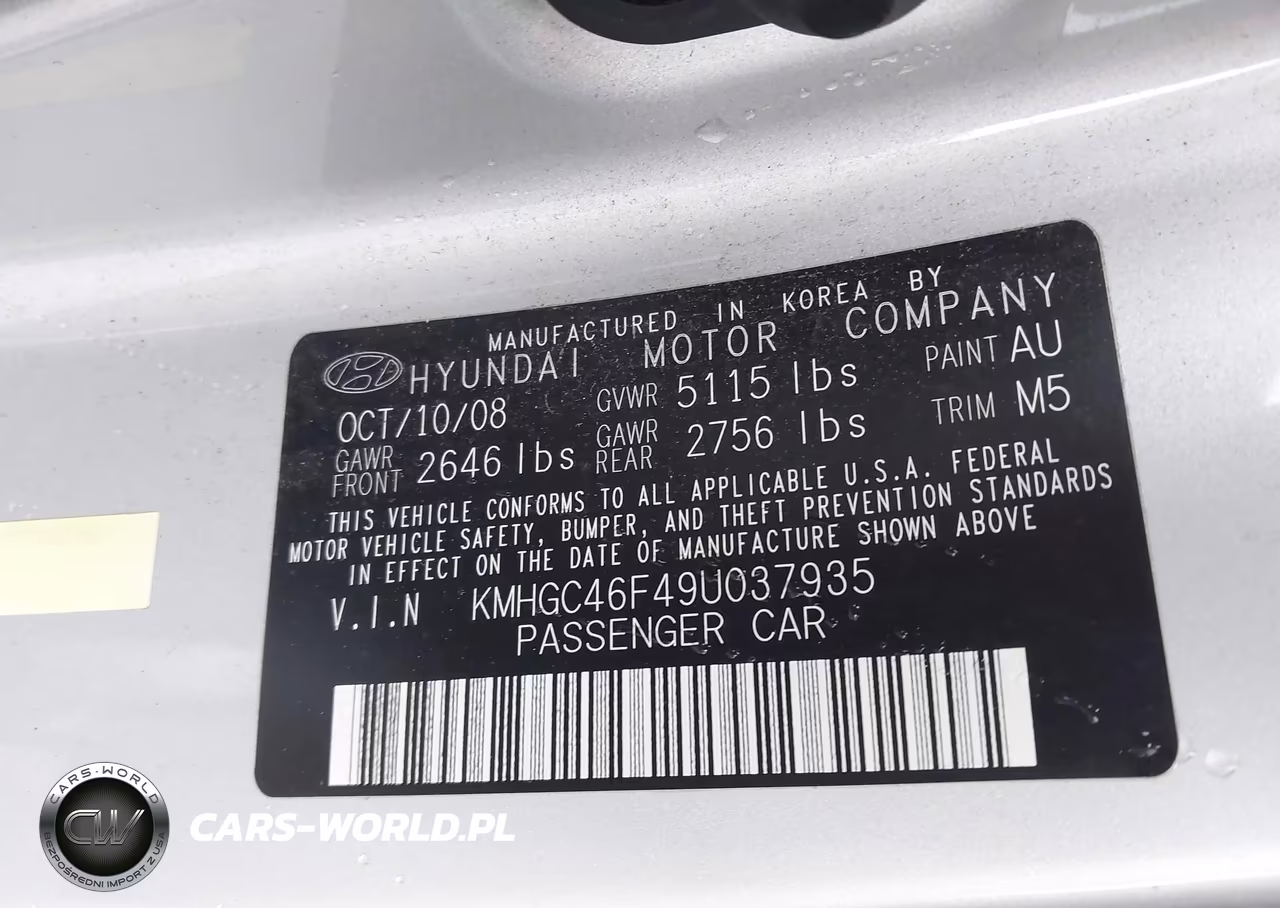 2009 Hyundai Genesis 4.6 VIN:KMHGC46F49U037935 - 9