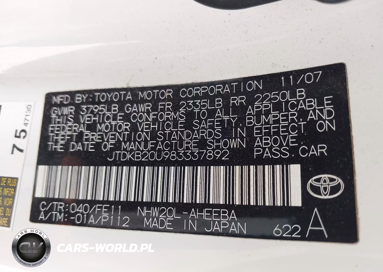 2008 Toyota Prius VIN:JTDKB20U983337892 - 9