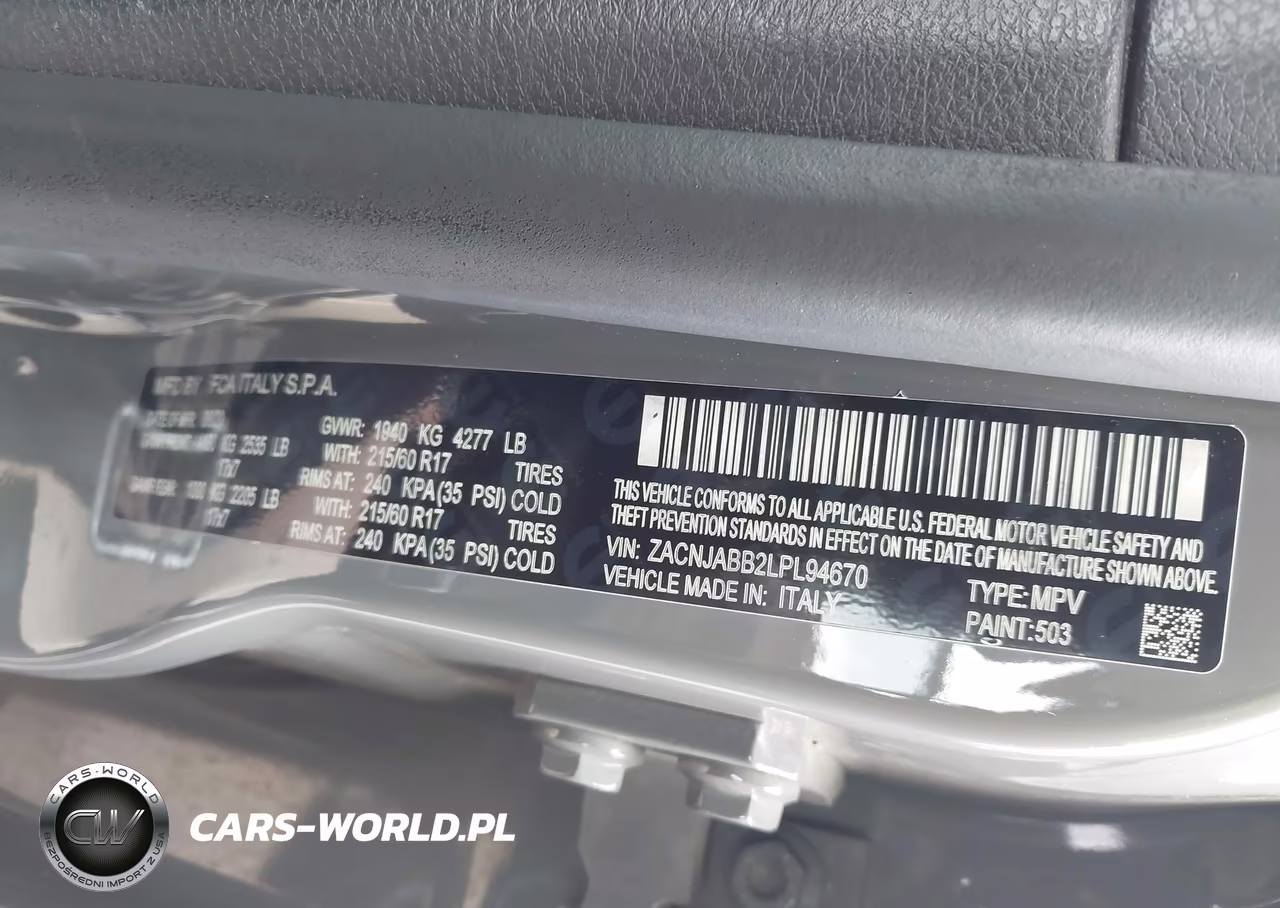 2020 Jeep Renegade Latitude Fwd VIN:ZACNJABB2LPL94670 - 9