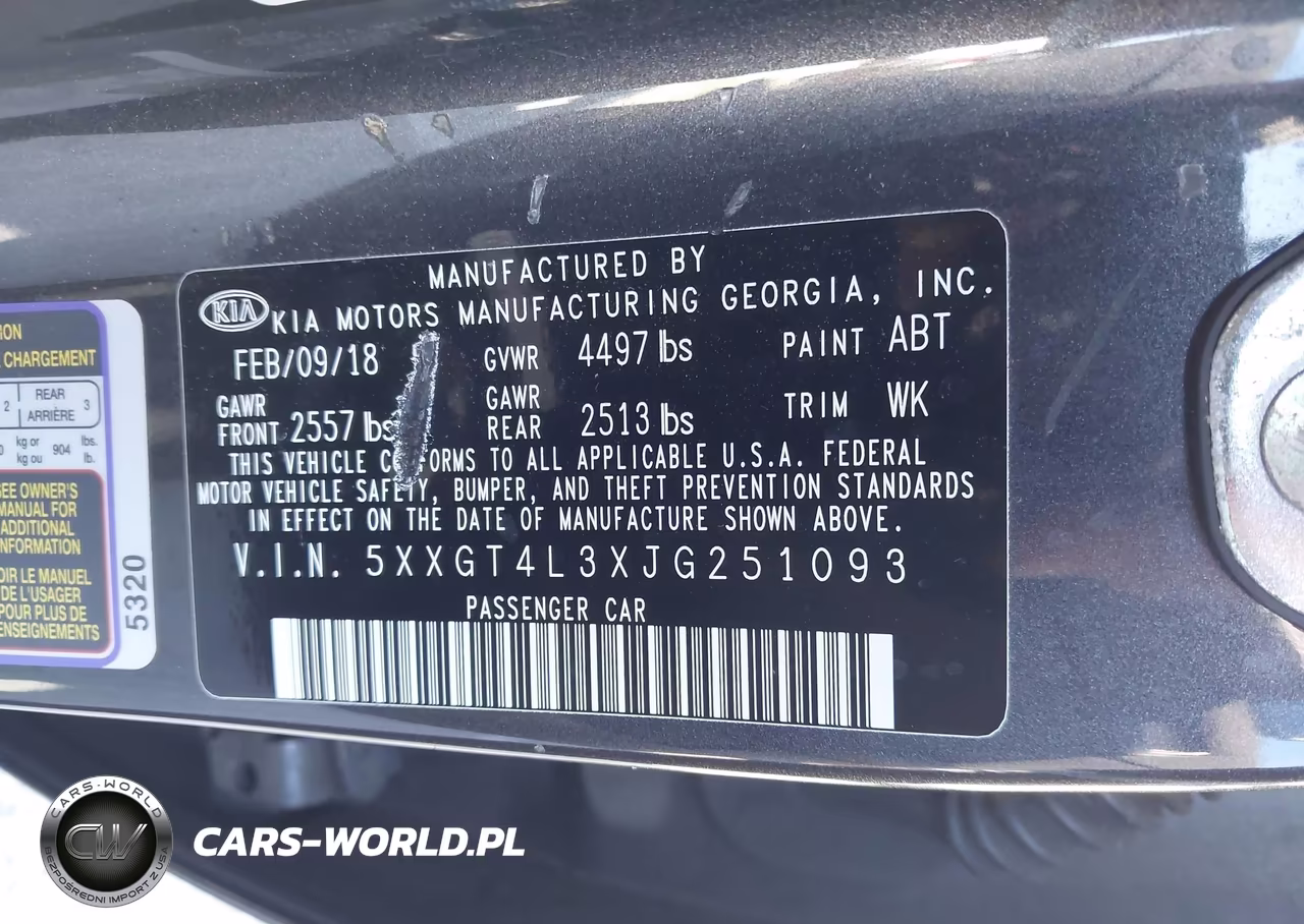 2018 Kia Optima S VIN:5XXGT4L3XJG251093 - 9