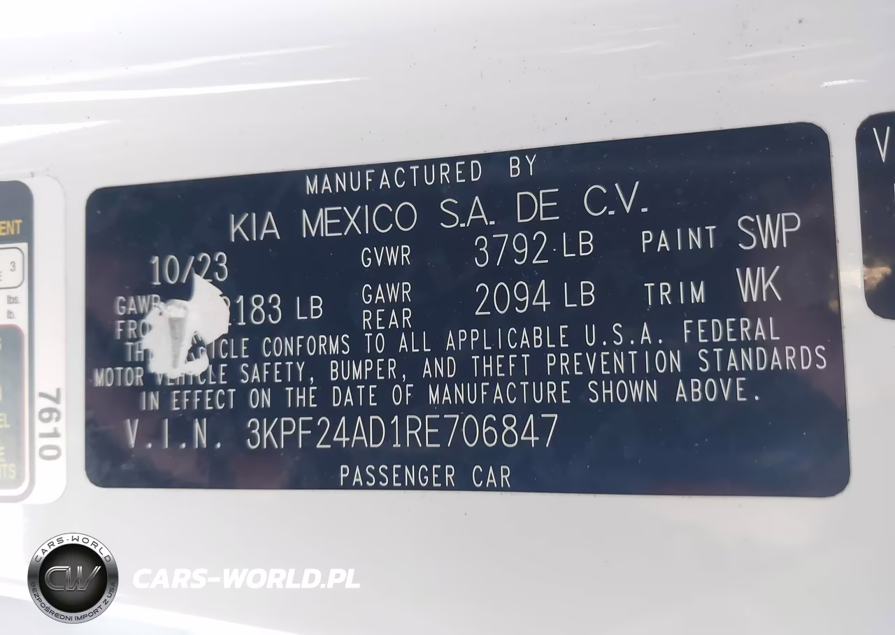 2024 Kia Forte Lxs VIN:3KPF24AD1RE706847 - 9