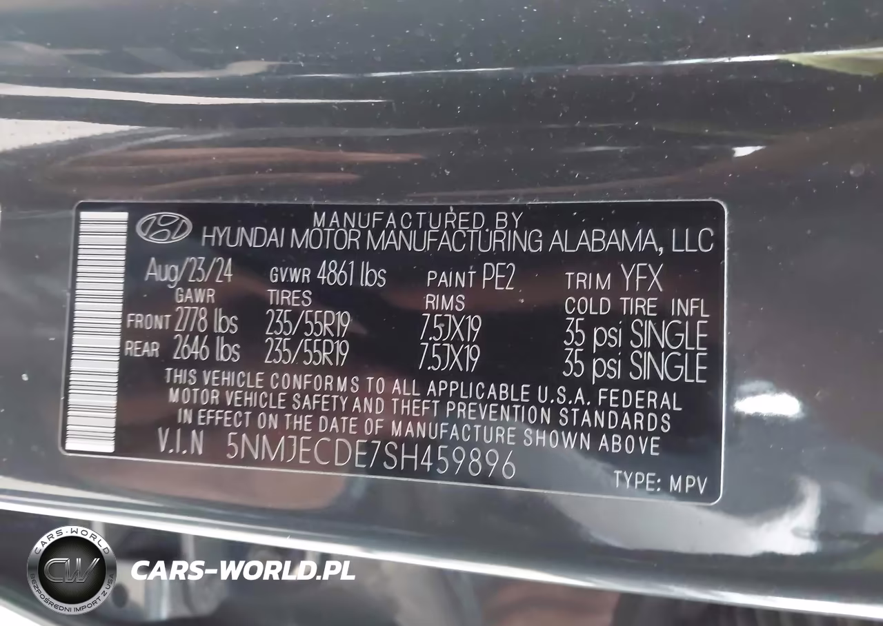 2025 Hyundai Tucson Limited VIN:5NMJECDE7SH459896 - 9