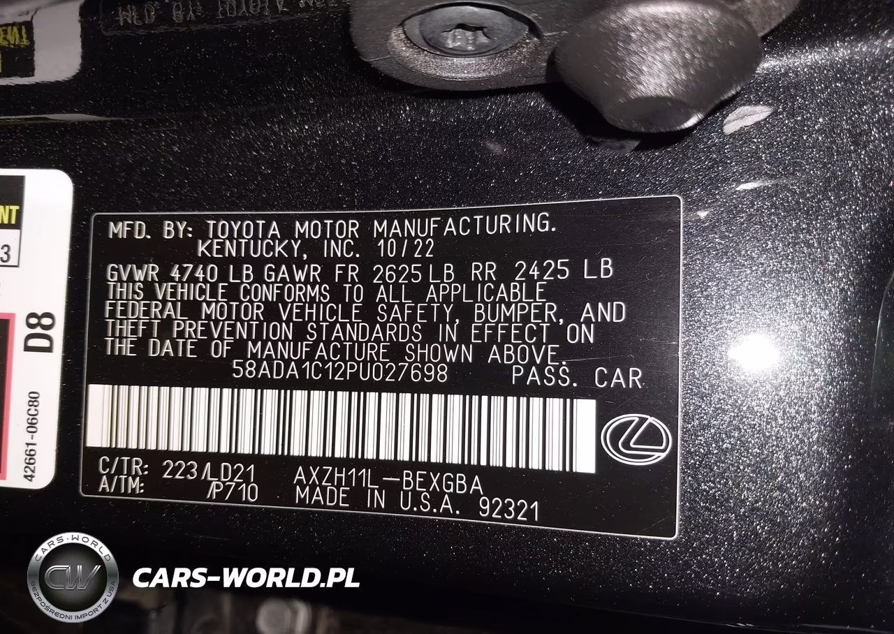 2023 Lexus Es 300H VIN:58ADA1C12PU027698 - 9