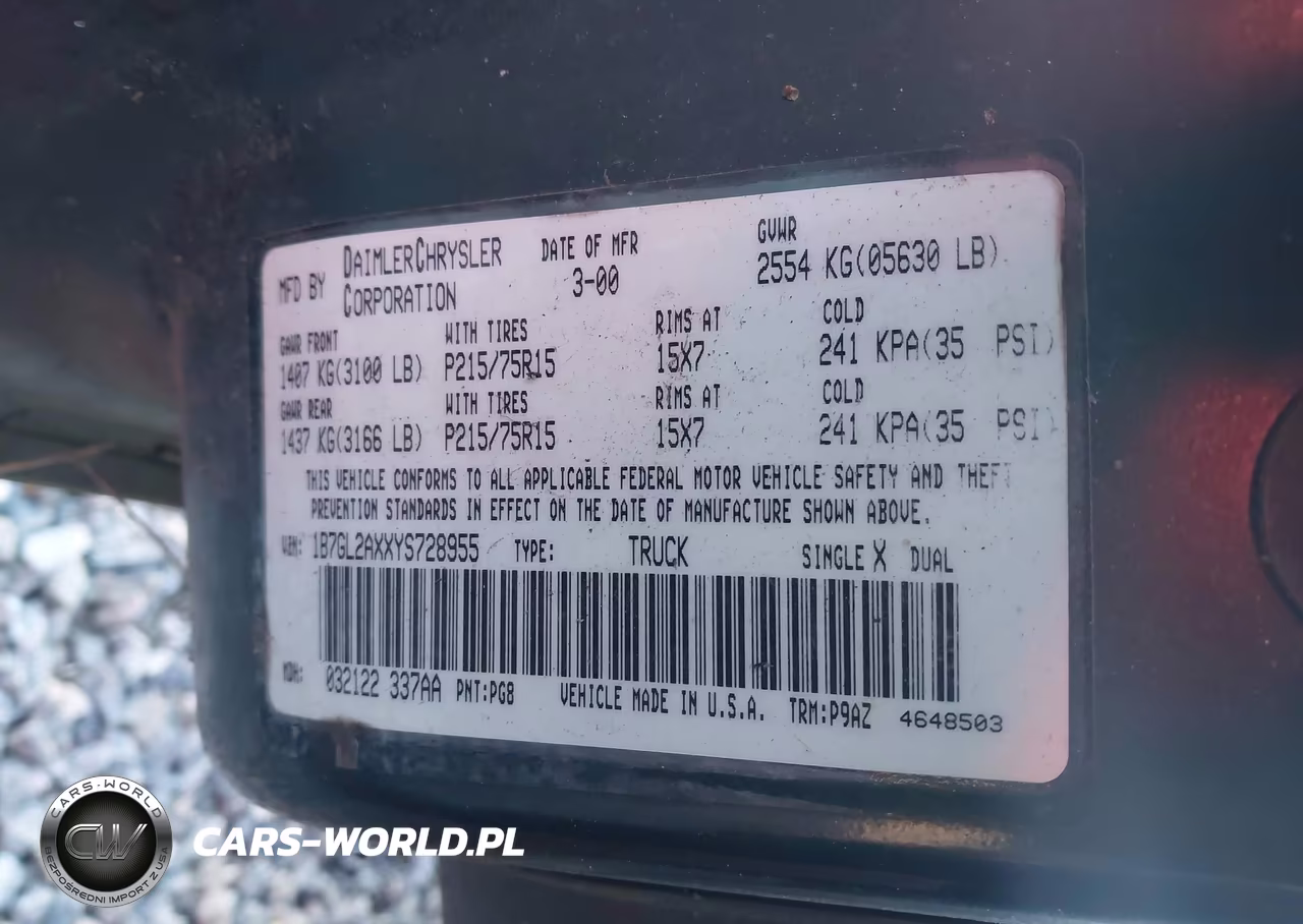 2000 Dodge Dakota Slt-Sport VIN:1B7GL2AXXYS728955 - 9