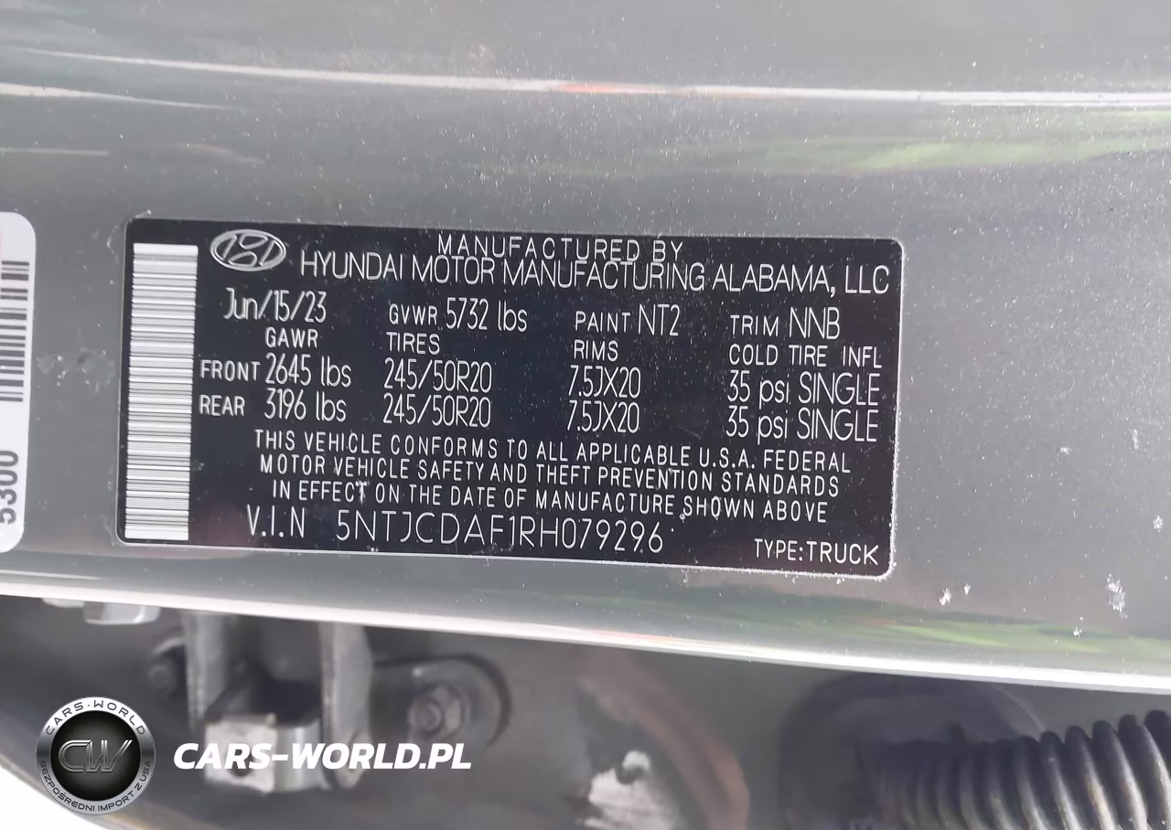2024 Hyundai Santa Cruz Night VIN:5NTJCDAF1RH079296 - 9