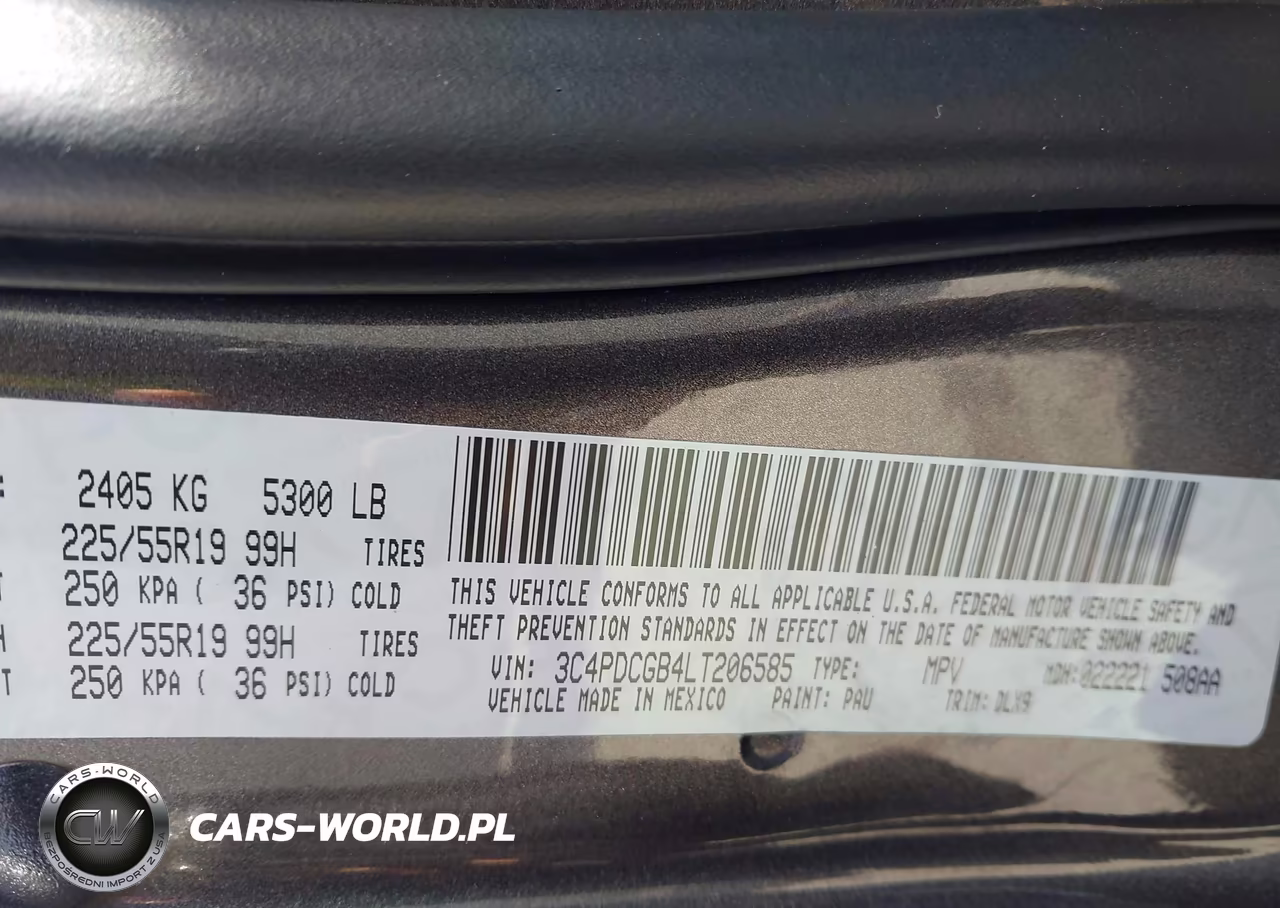 2020 Dodge Journey Crossroad VIN:3C4PDCGB4LT206585 - 9
