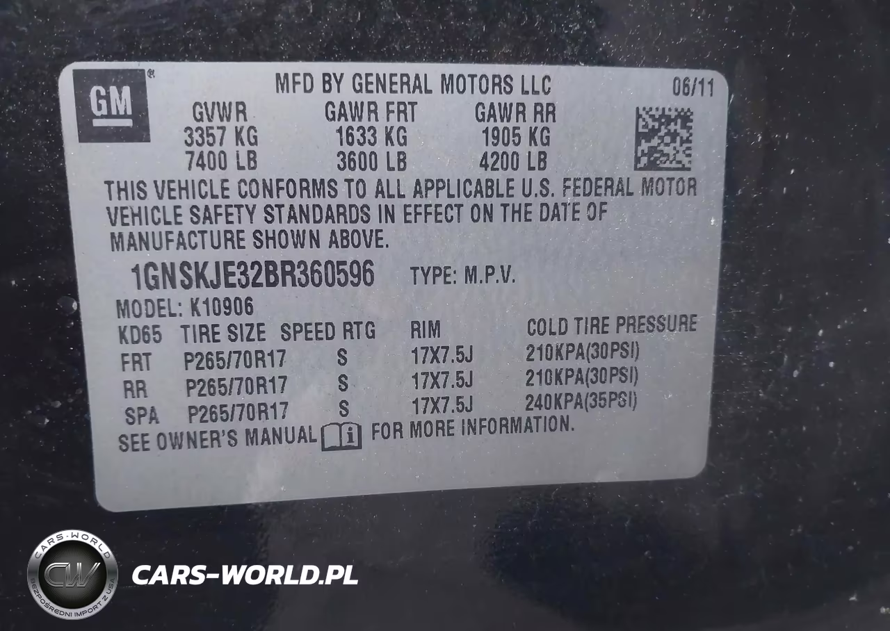 2011 Chevrolet Suburban 1500 Lt1 VIN:1GNSKJE32BR360596 - 9
