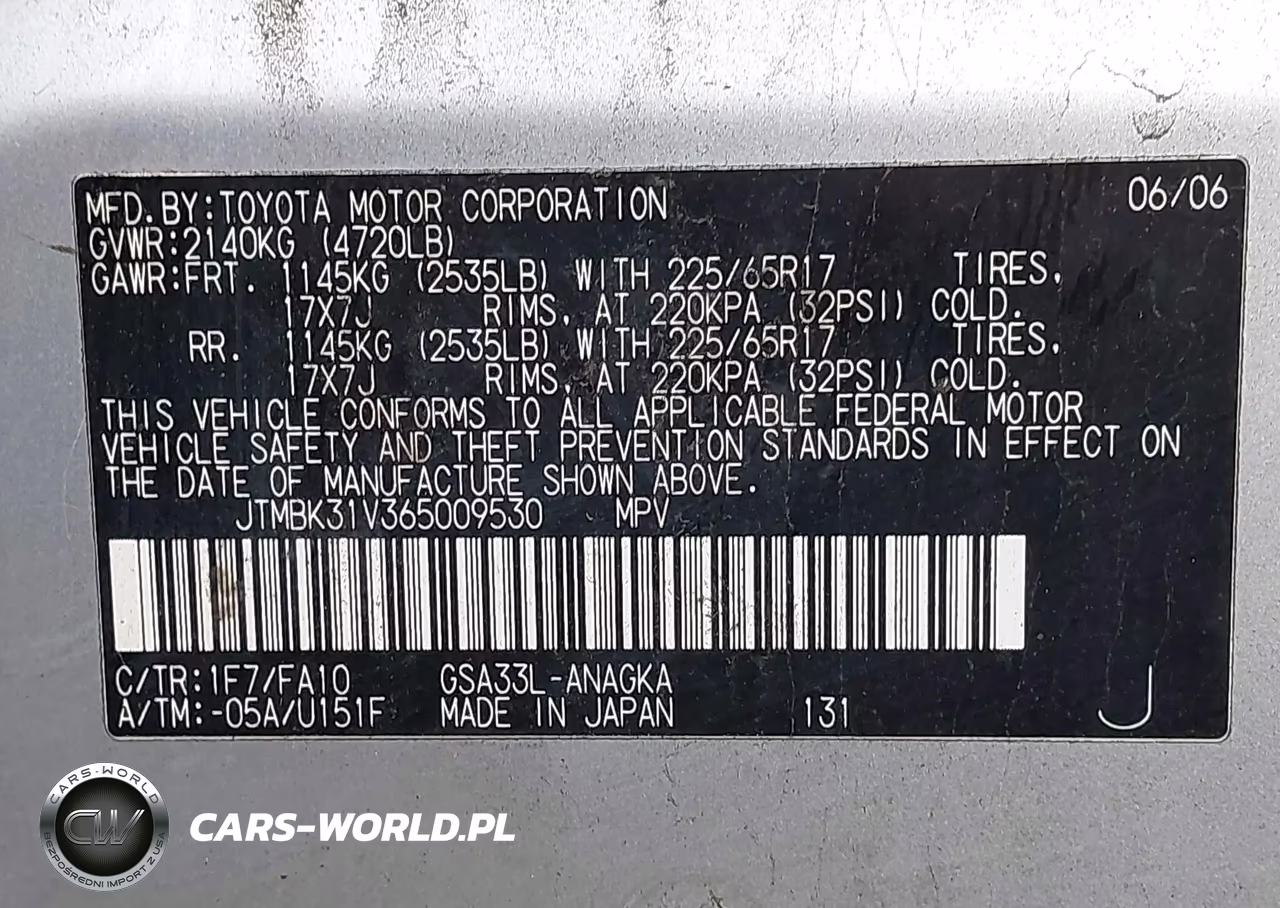 2006 Toyota Rav4 Limited V6 VIN:JTMBK31V365009530 - 9