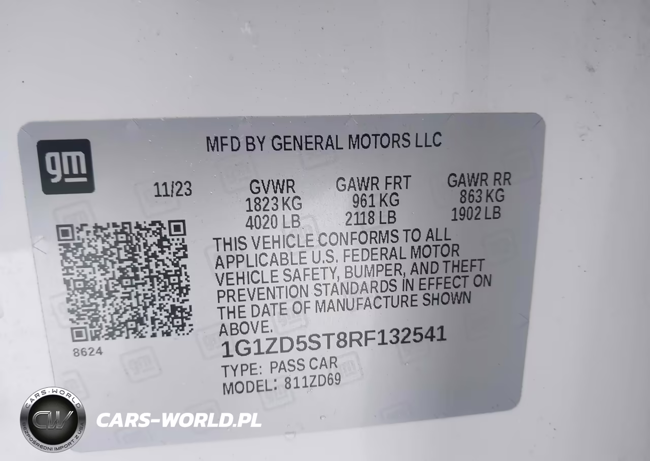 2024 Chevrolet Malibu Fwd 1Lt VIN:1G1ZD5ST8RF132541 - 9