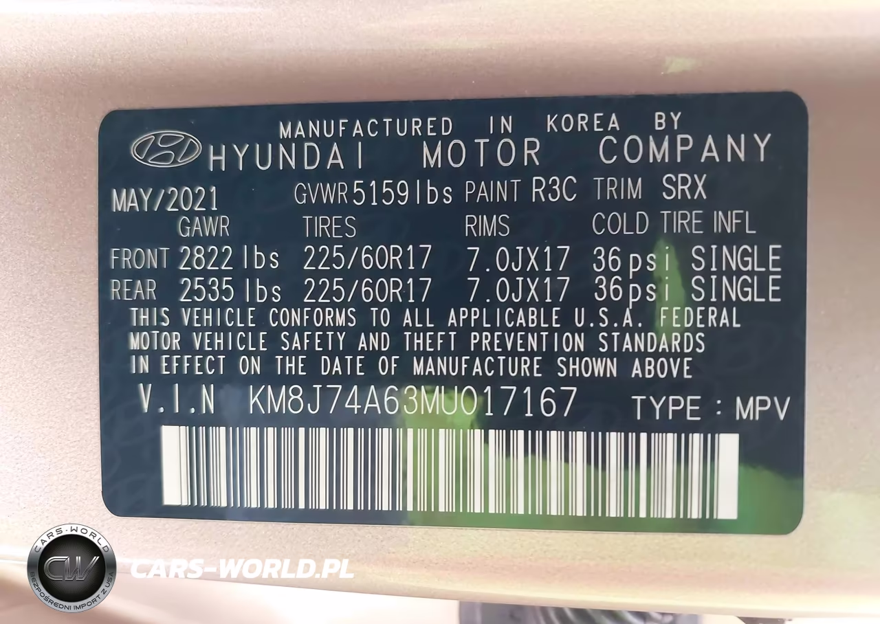 2021 Hyundai Nexo Blue VIN:KM8J74A63MU017167 - 9