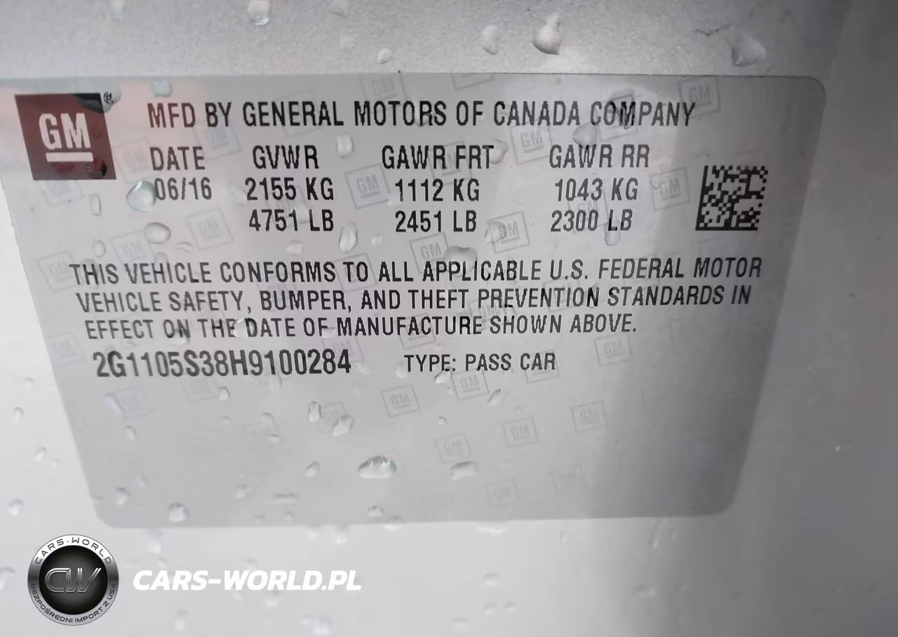 2017 Chevrolet Impala 1Lt VIN:2G1105S38H9100284 - 9