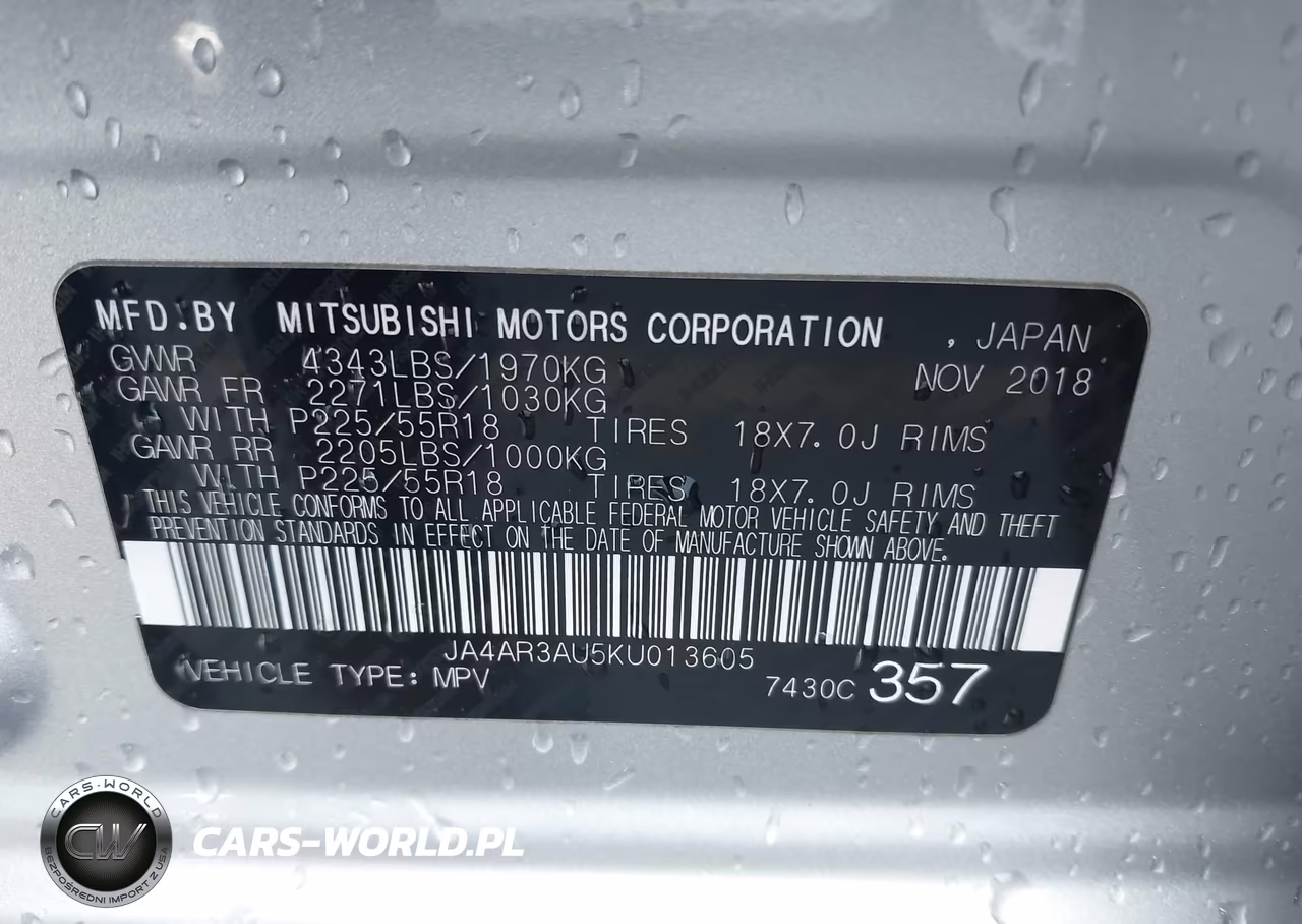 2019 Mitsubishi Outlander Sport 2.0 Es VIN:JA4AR3AU5KU013605 - 9