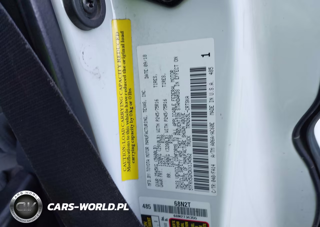 2019 Toyota Tacoma Sr VIN:5TFRX5GN3KX134562 - 9