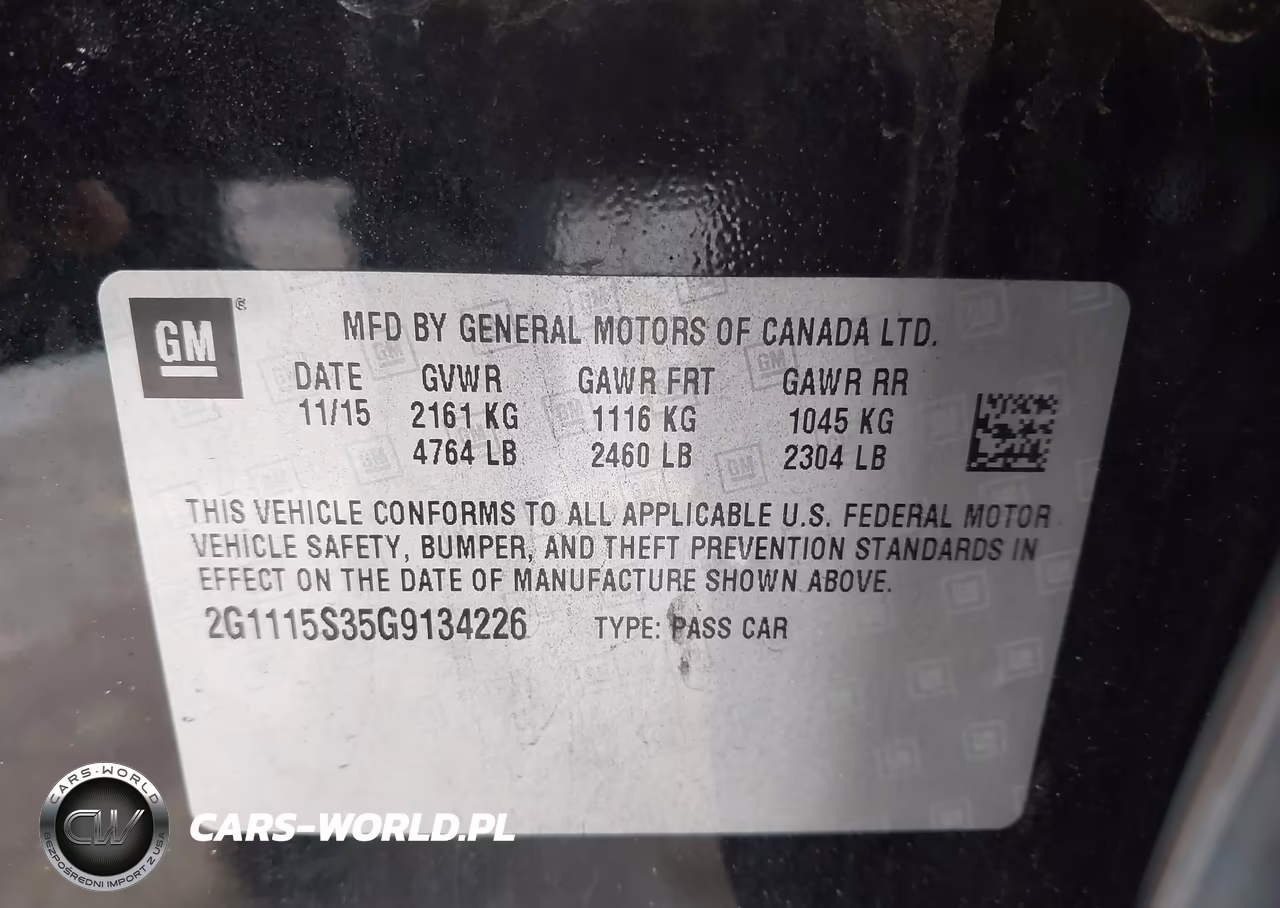 2016 Chevrolet Impala 2Lt VIN:2G1115S35G9134226 - 9