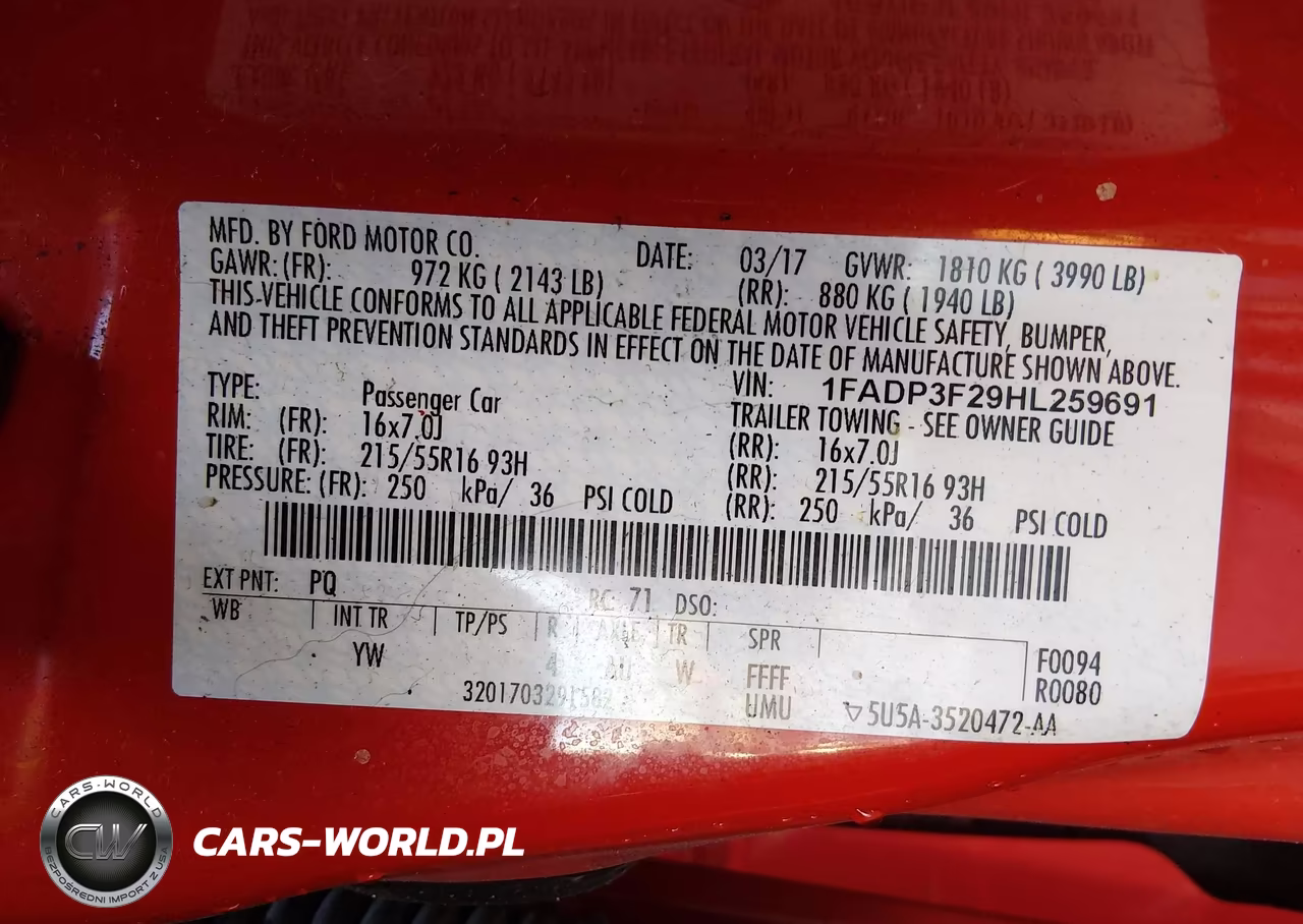 2017 Ford Focus Se VIN:1FADP3F29HL259691 - 9