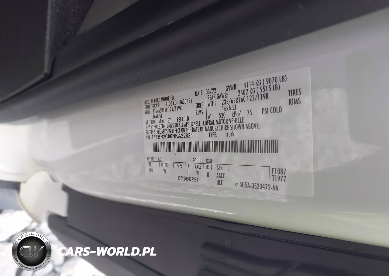 2022 Ford Transit-250 VIN:1FTBR2C86NKA22821 - 9