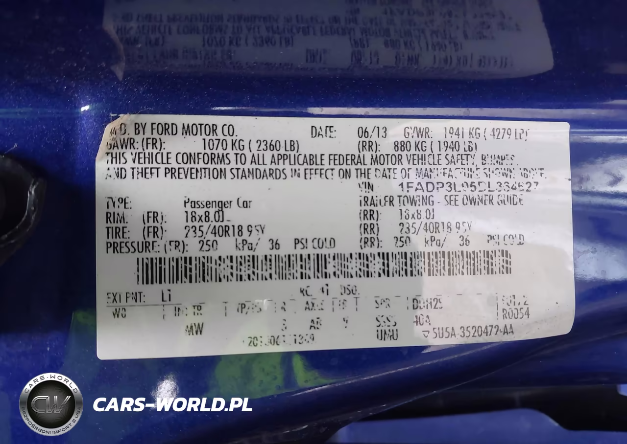 2013 Ford Focus St VIN:1FADP3L95DL364627 - 9