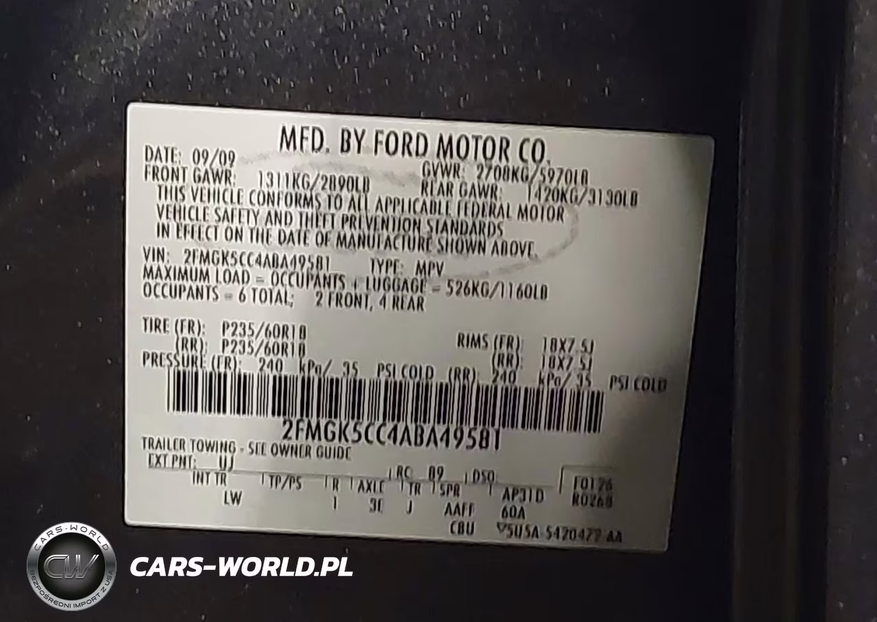 2010 Ford Flex Sel VIN:2FMGK5CC4ABA49581 - 9