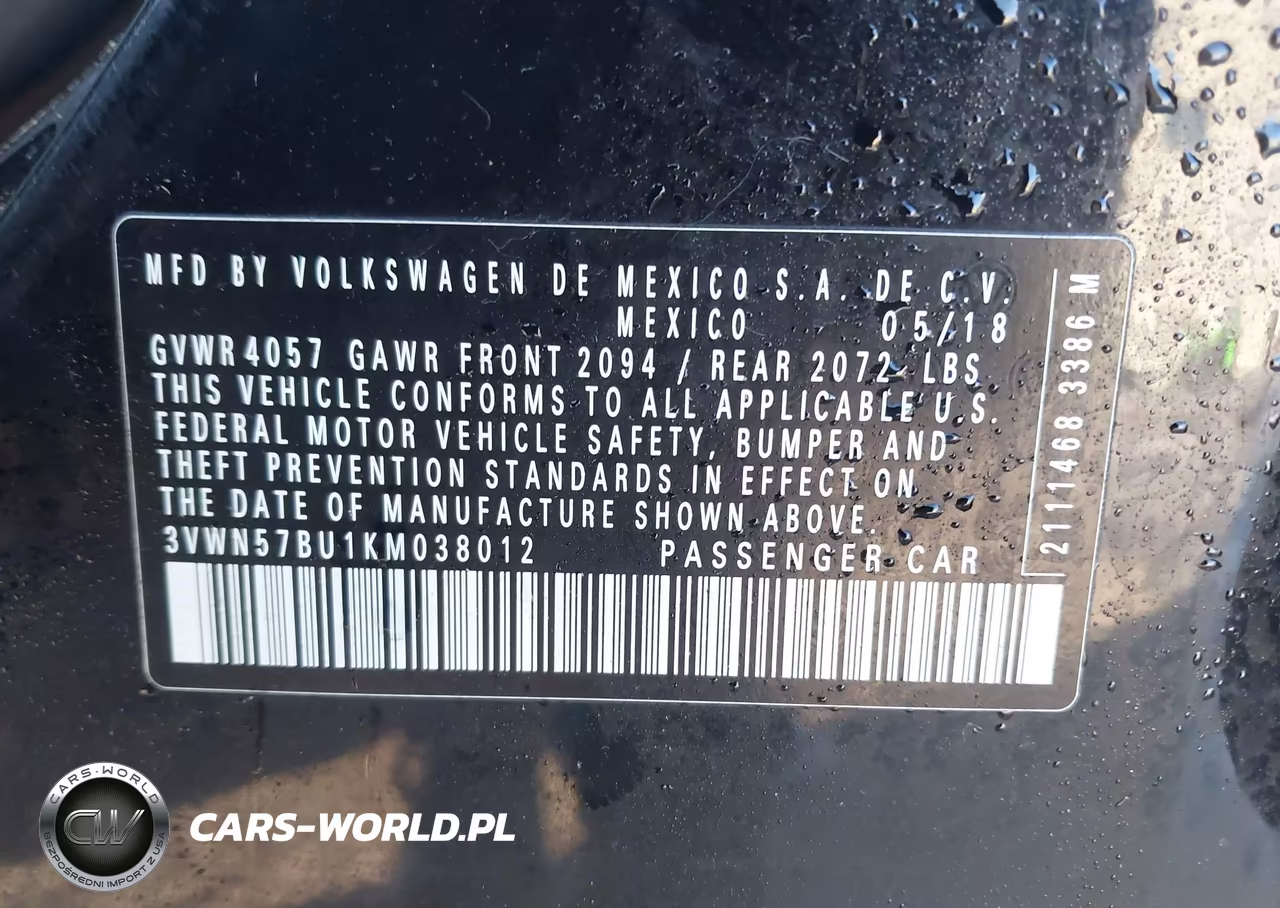 2019 Volkswagen Jetta 1.4T S VIN:3VWN57BU1KM038012 - 9