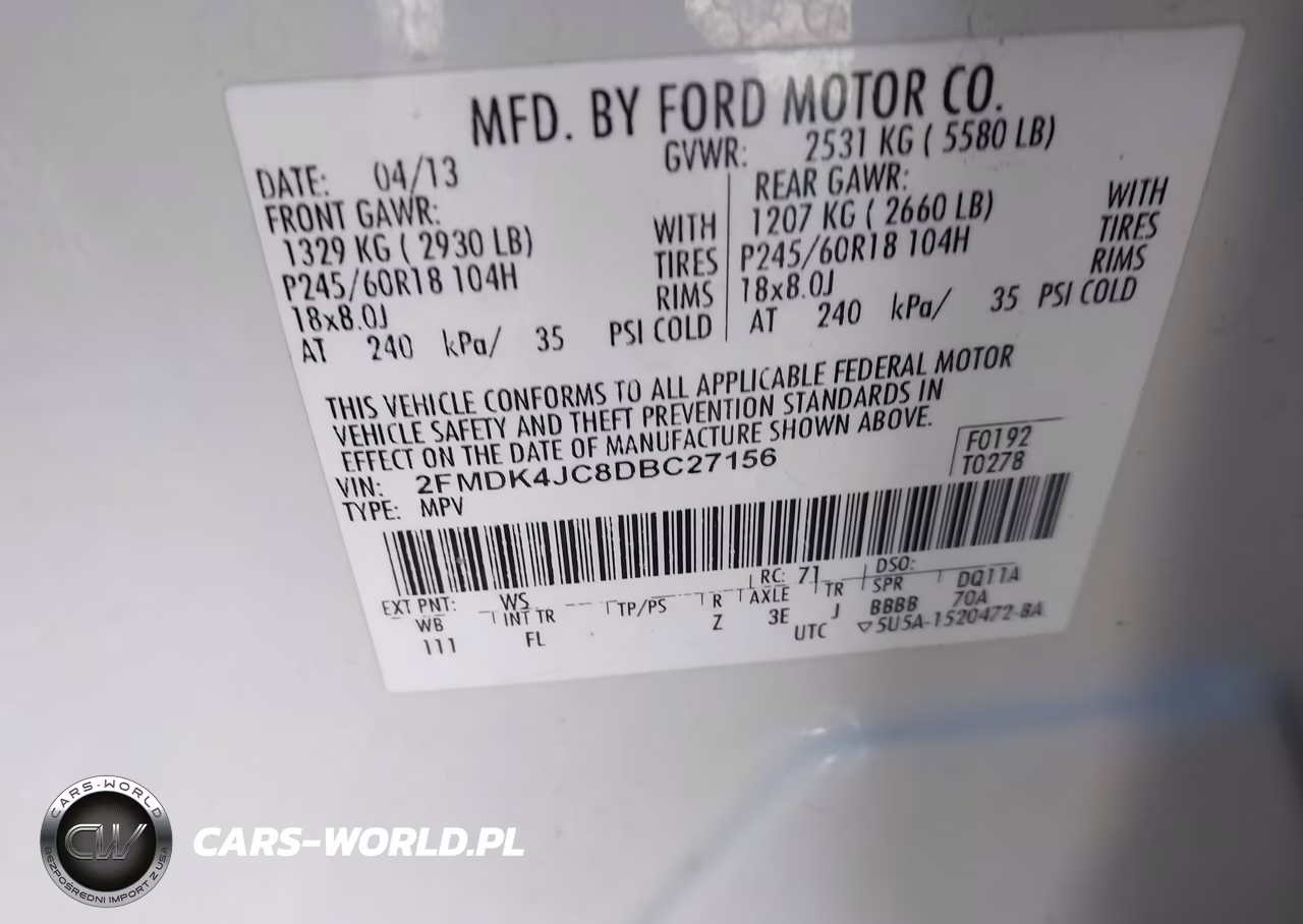 2013 Ford Edge Sel VIN:2FMDK4JC8DBC27156 - 9