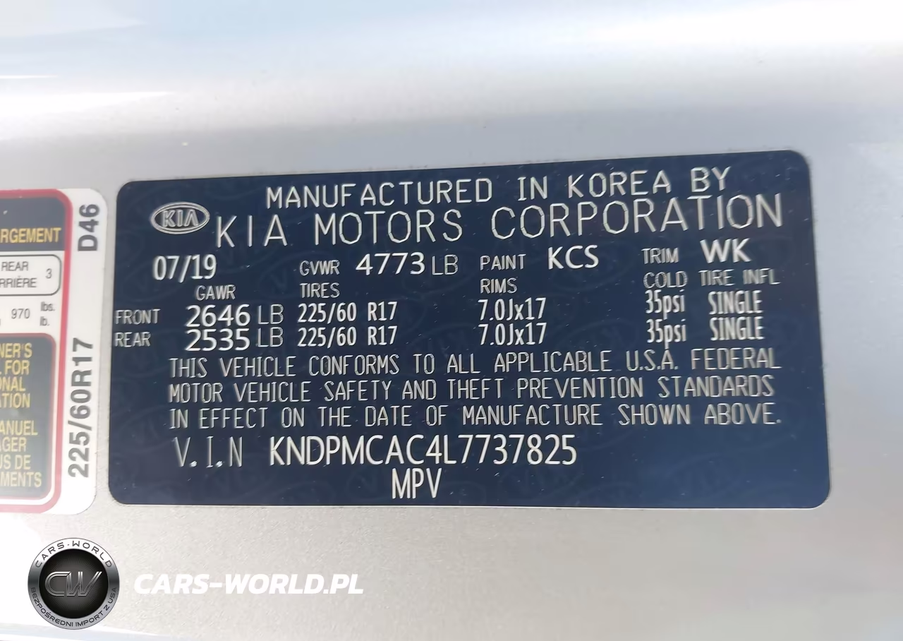 2020 Kia Sportage Lx VIN:KNDPMCAC4L7737825 - 9