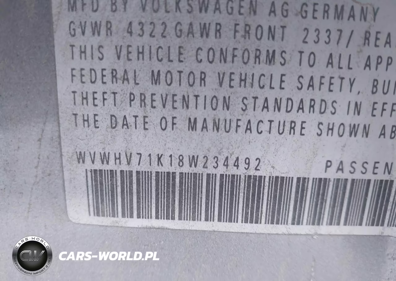 2008 Volkswagen Gti 4-Door VIN:WVWHV71K18W234492 - 9
