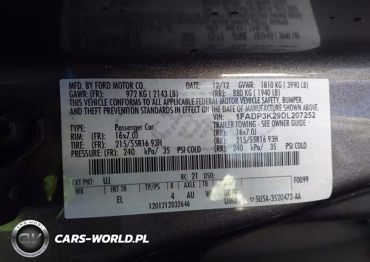 2013 Ford Focus Se VIN:1FADP3K29DL207252 - 9