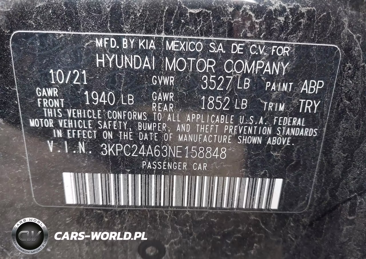 2022 Hyundai Accent Se VIN:3KPC24A63NE158848 - 9