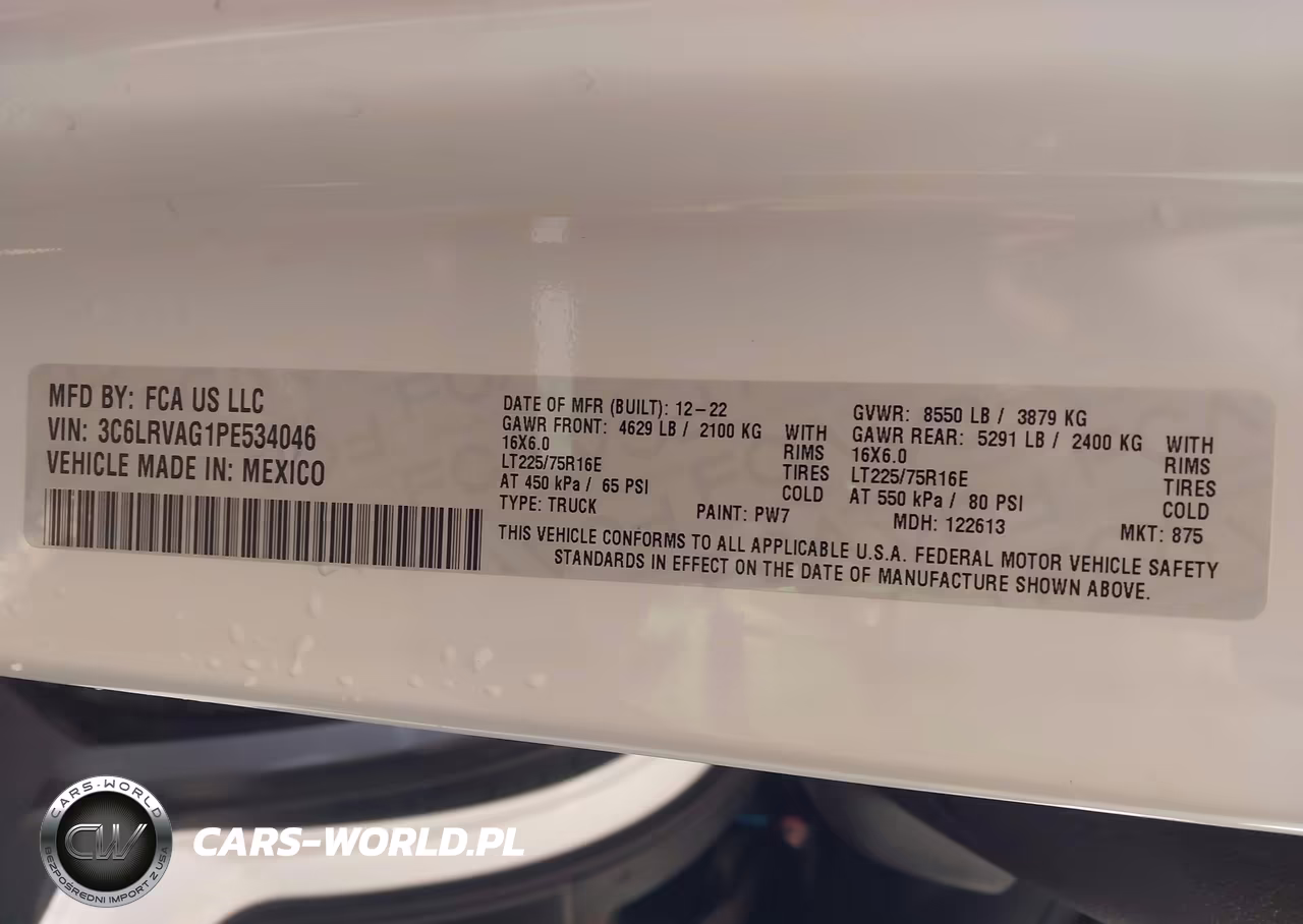 2023 Ram Promaster 1500 Low Roof 136 Wb VIN:3C6LRVAG1PE534046 - 9
