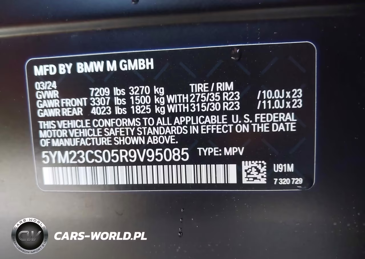 2024 BMW Xm VIN:5YM23CS05R9V95085 - 9