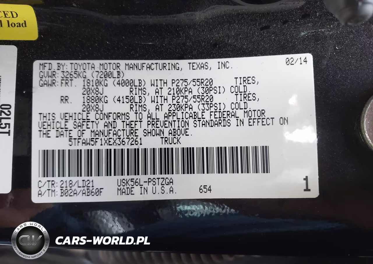 2014 Toyota Tundra 1794 5.7L V8 VIN:5TFAW5F1XEX367261 - 9