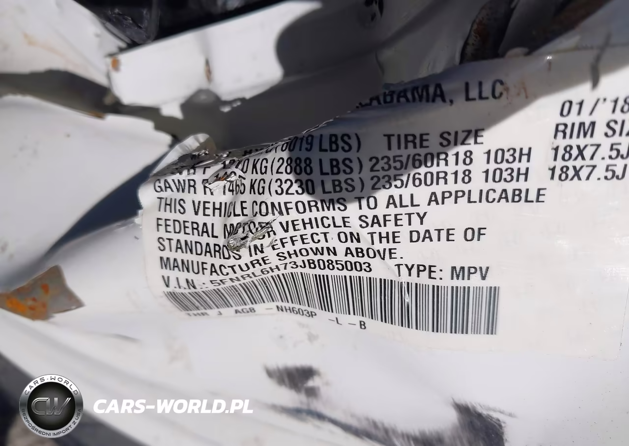 2018 Honda Odyssey Ex-L VIN:5FNRL6H73JB085003 - 9