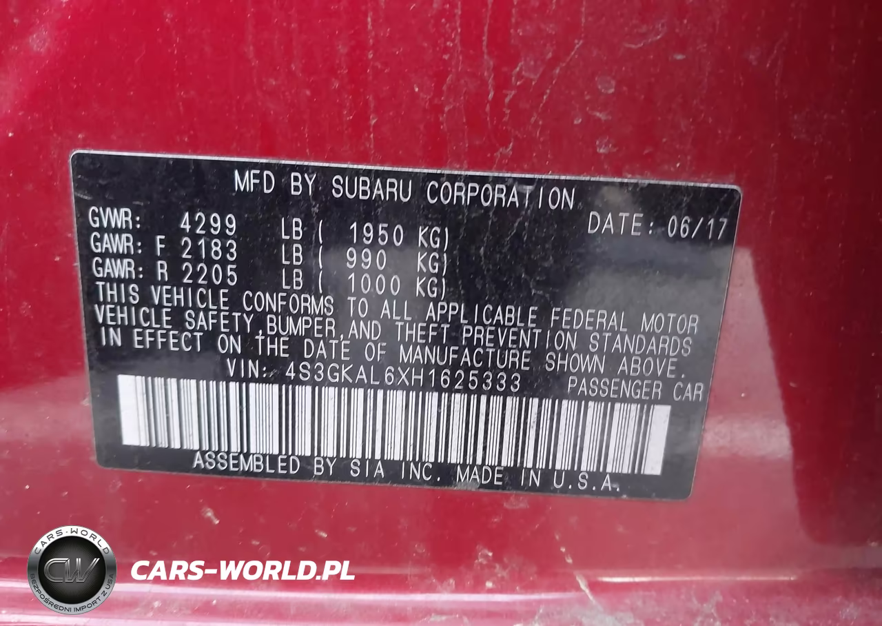 2017 Subaru Impreza 2.0I Sport VIN:4S3GKAL6XH1625333 - 9