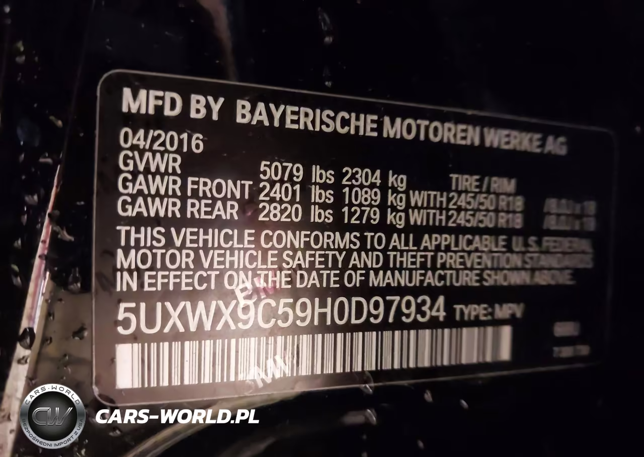 2017 BMW X3 xDrive28I VIN:5UXWX9C59H0D97934 - 9