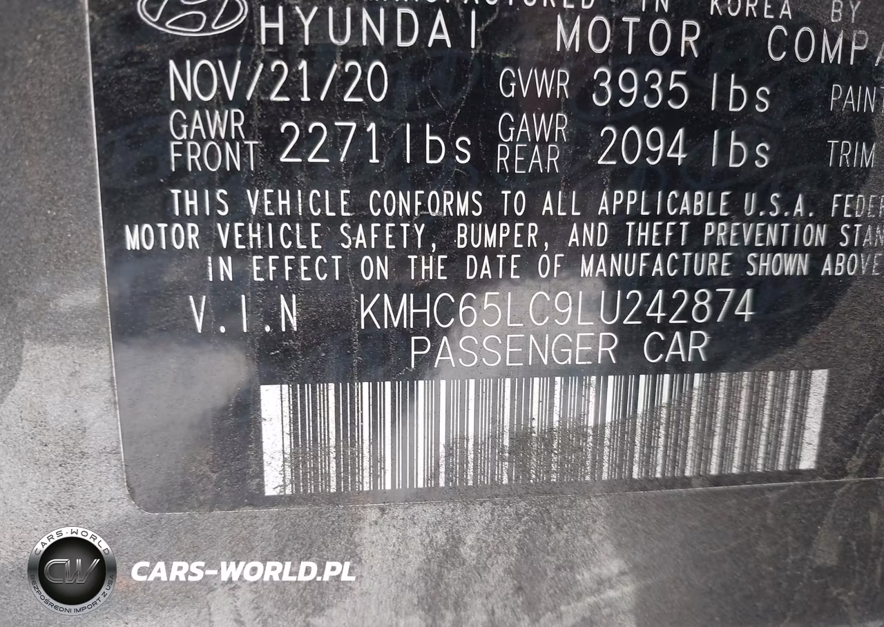 2020 Hyundai Ioniq Hybrid Blue VIN:KMHC65LC9LU242874 - 9