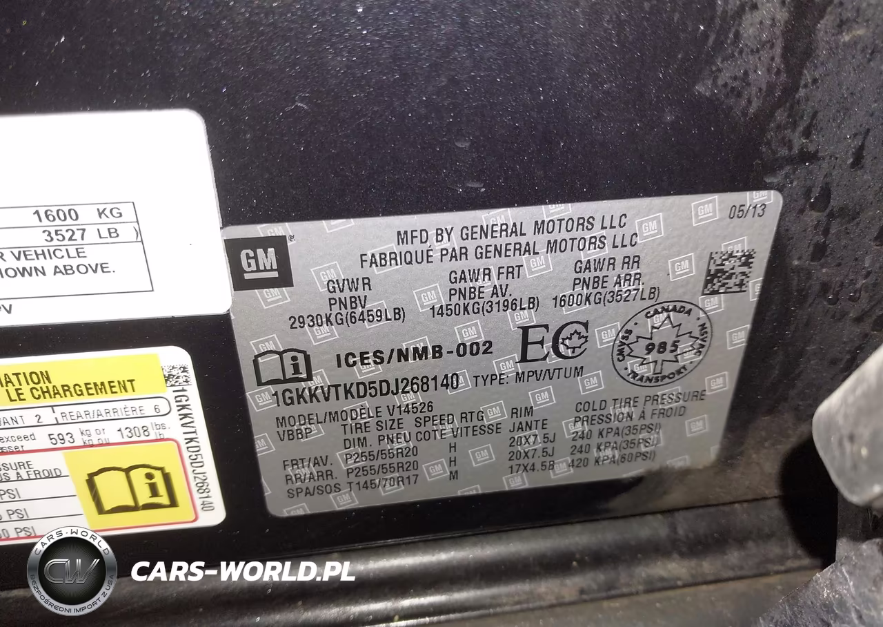 2013 GMC Acadia Denali VIN:1GKKVTKD5DJ268140 - 9