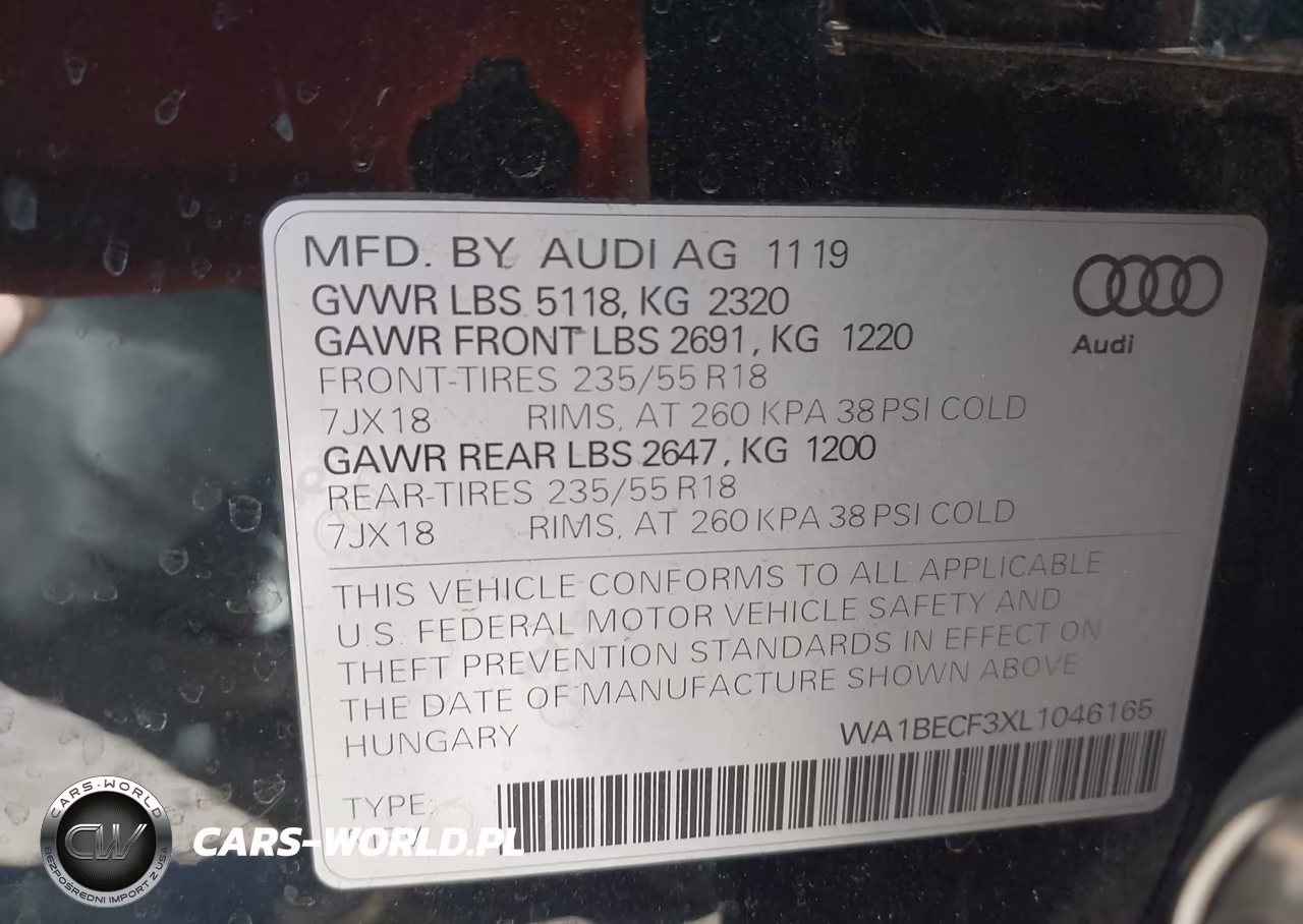 2020 Audi Q3 Premium Plus 45 Tfsi Quattro Tiptronic VIN:WA1BECF3XL1046165 - 9
