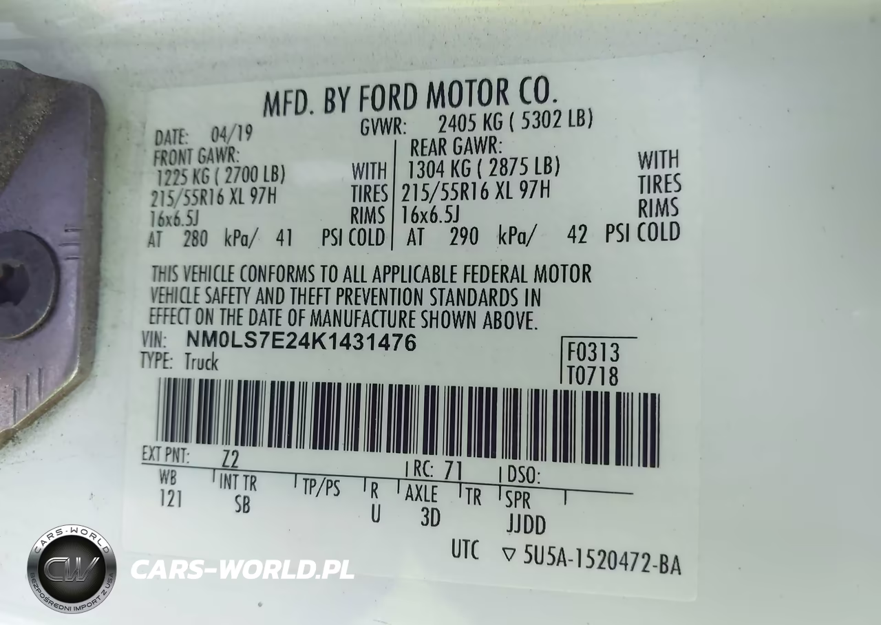 2019 Ford Transit Connect Xl VIN:NM0LS7E24K1431476 - 9